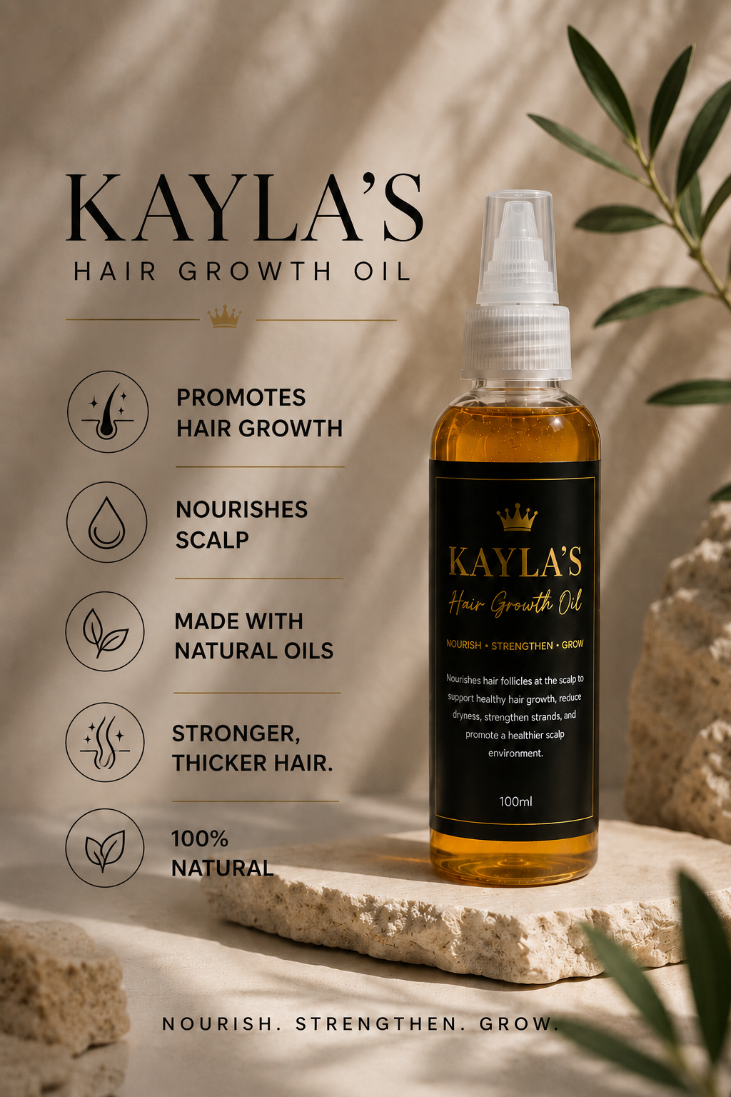 Kayla’s hair growth oil