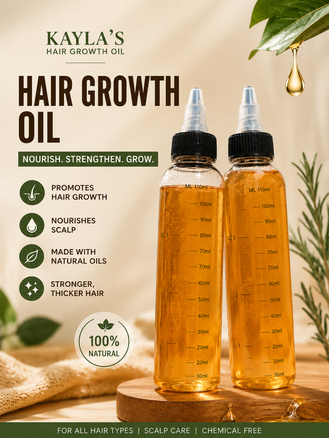 Kayla’s hair growth oil